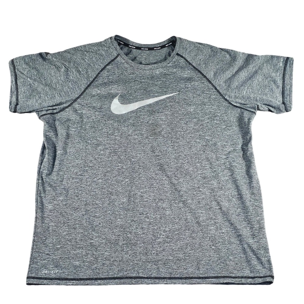 Nike Swim Shirt Mens XXL Gray Dri-FIT Rash Guard UPF 40+ NESS8536 001
